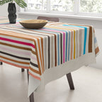 Colorful Lines Playful Modern Artwork Tablecloth Gallery Image 3