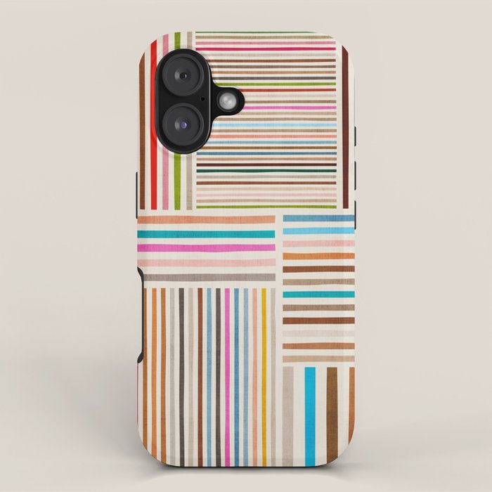 Colorful Lines Playful Modern Artwork iPhone Case Gallery Image 1