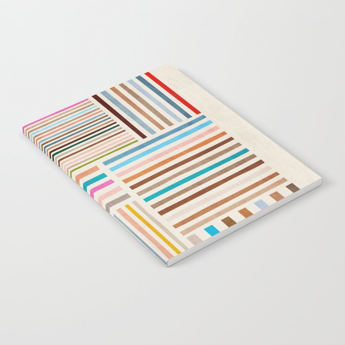 Colorful Lines Playful Modern Artwork Notebook Gallery Image 2