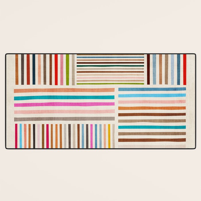 Colorful Lines Playful Modern Artwork Desk Mat Gallery Image 3