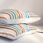 Colorful Lines Playful Modern Artwork Pillow Sham Gallery Image 3