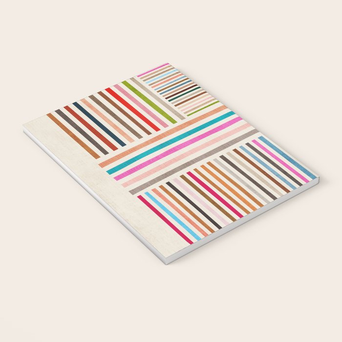 Colorful Lines Playful Modern Artwork Notebook Gallery Image 3