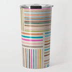 Colorful Lines Playful Modern Artwork Travel Mug Gallery Image 1