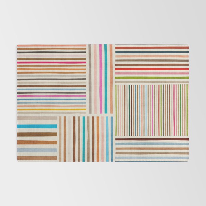 Colorful Lines Playful Modern Artwork Rug Gallery Image 2