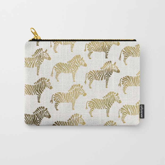 Golden Zebras Carry All Pouch Gallery Image 1