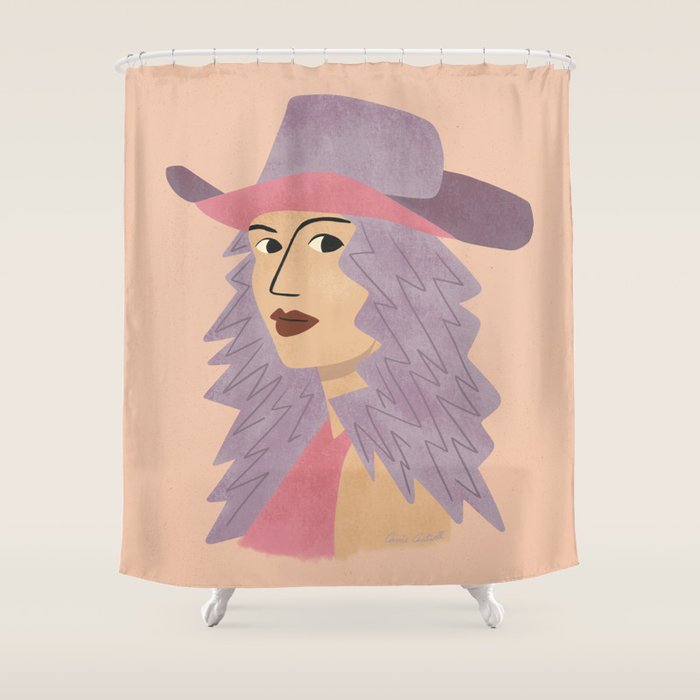 Disco Cowgirl Shower Curtain Gallery Image 1