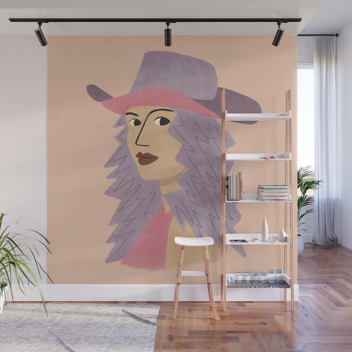 Disco Cowgirl Wall Mural Gallery Image 1