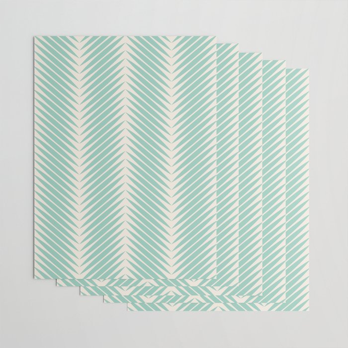 Palm Leaf Pattern - Turquoise Wrapping Paper Gallery Image 3