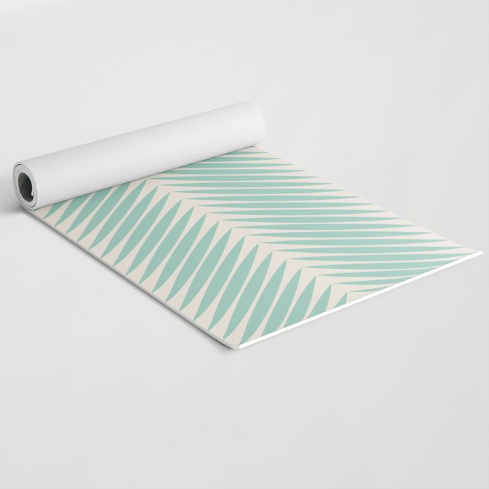 Palm Leaf Pattern - Turquoise Yoga Mat Gallery Image 2