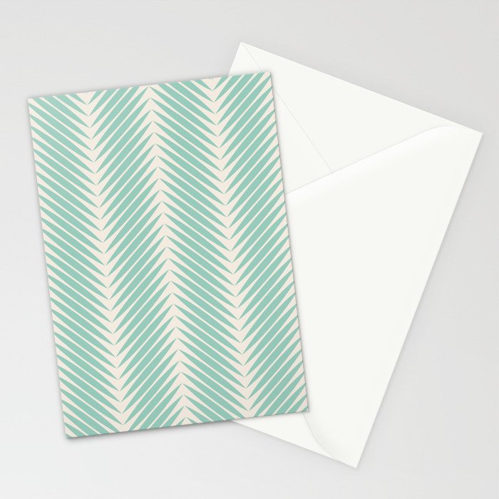 Palm Leaf Pattern - Turquoise Stationery Card Gallery Image 2