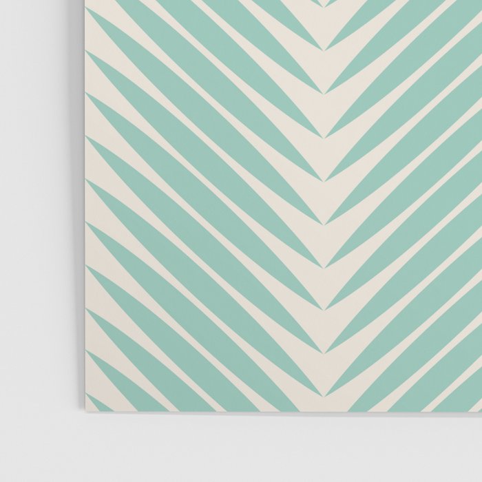 Palm Leaf Pattern - Turquoise Poster Gallery Image 3