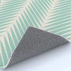 Palm Leaf Pattern - Turquoise Rug Gallery Image 4