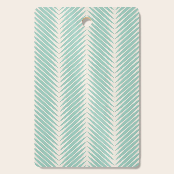 Palm Leaf Pattern - Turquoise Cutting Board Gallery Image 1