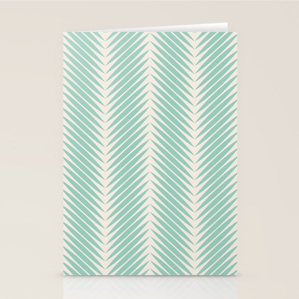 Palm Leaf Pattern - Turquoise Stationery Card Gallery Image 2