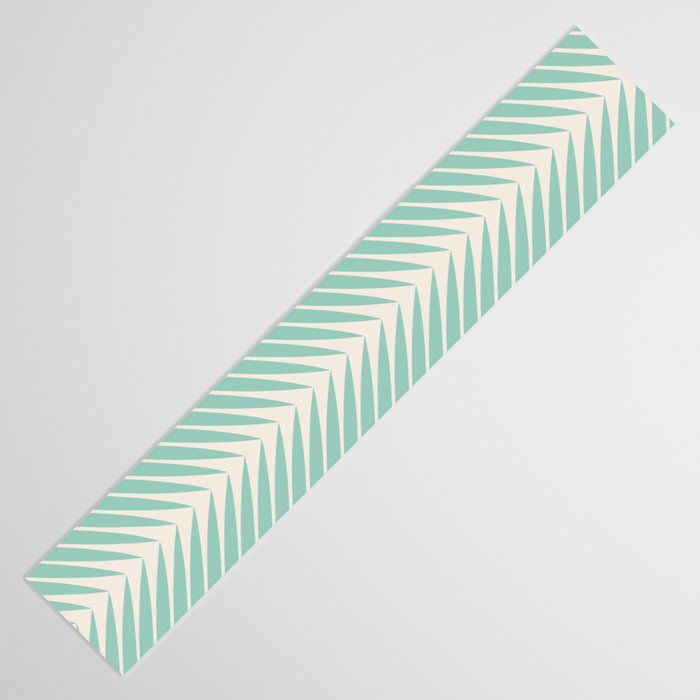 Palm Leaf Pattern - Turquoise Table Runner Gallery Image 3