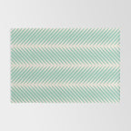 Palm Leaf Pattern - Turquoise Rug Gallery Image 2