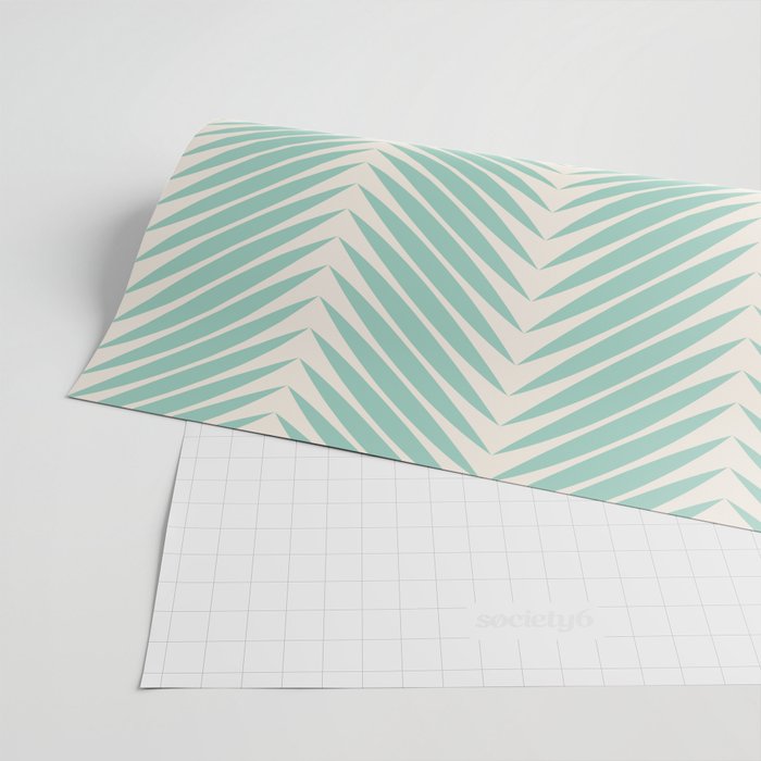 Palm Leaf Pattern - Turquoise Wrapping Paper Gallery Image 2