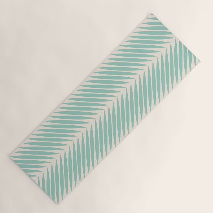 Palm Leaf Pattern - Turquoise Yoga Mat Gallery Image 1