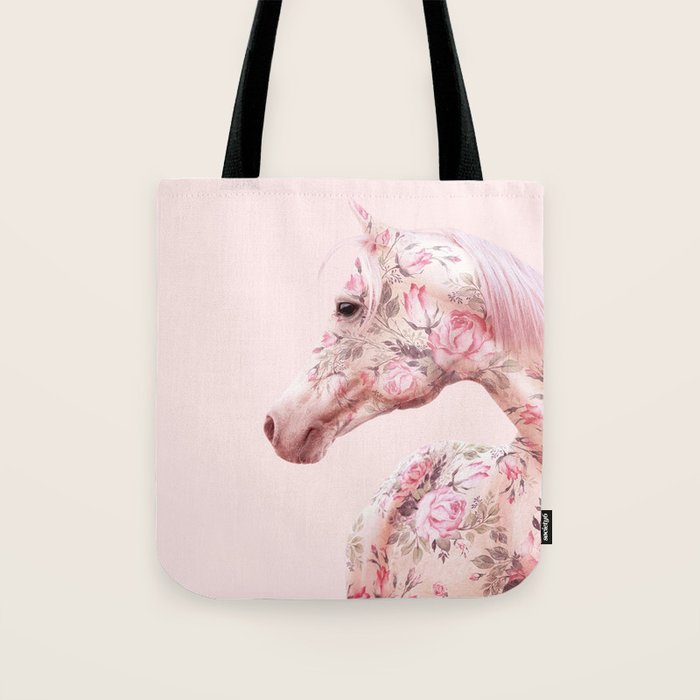 FLORAL HORSE Tote Bag Gallery Image 1