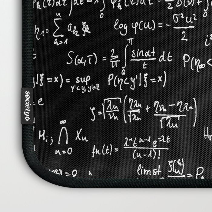 Math Equations // Black Laptop Sleeve Gallery Image 3