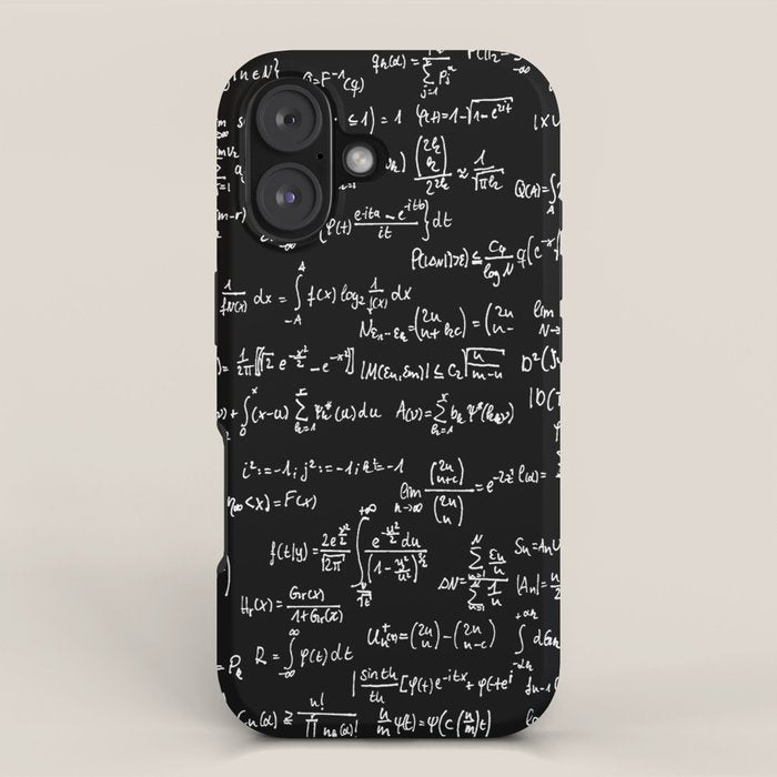 Math Equations // Black iPhone Case Gallery Image 1