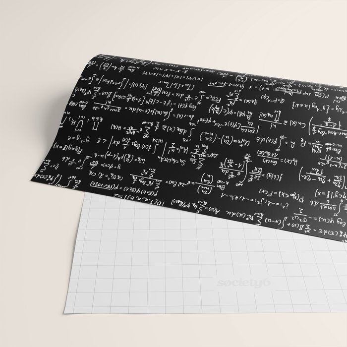 Math Equations // Black Wrapping Paper Gallery Image 2
