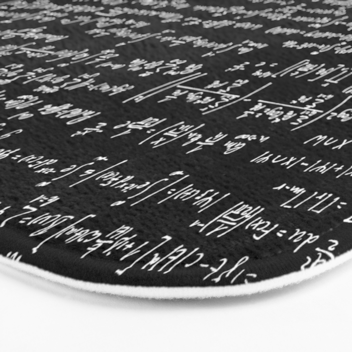 Math Equations // Black Bath Mat Gallery Image 3
