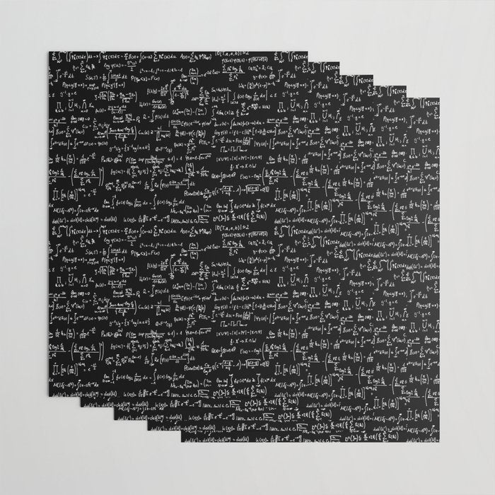 Math Equations // Black Wrapping Paper Gallery Image 3