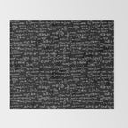 Math Equations // Black Throw Blanket Gallery Image 2