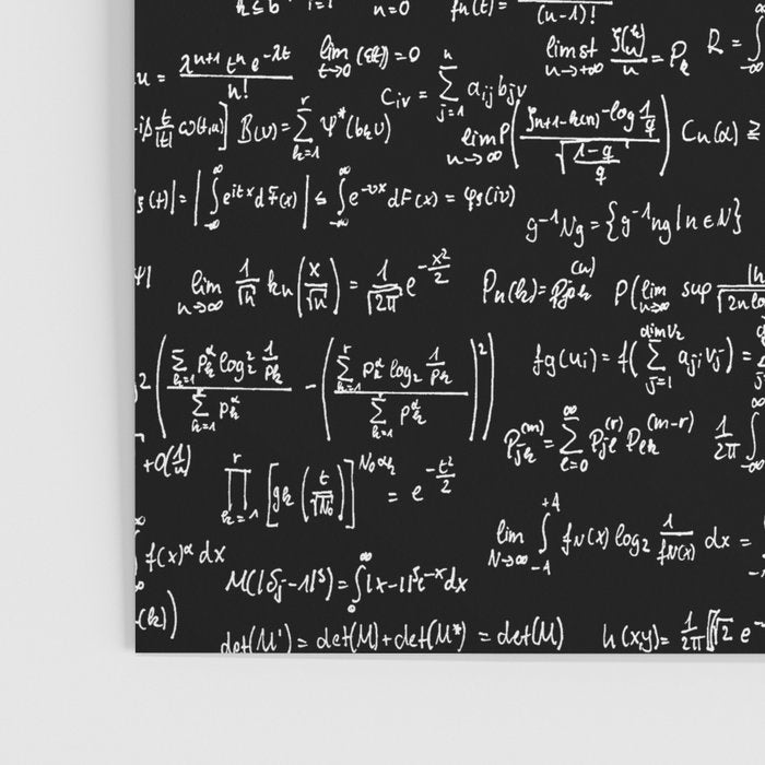 Math Equations // Black Poster Gallery Image 3