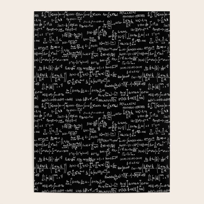 Math Equations // Black Poster Gallery Image 4