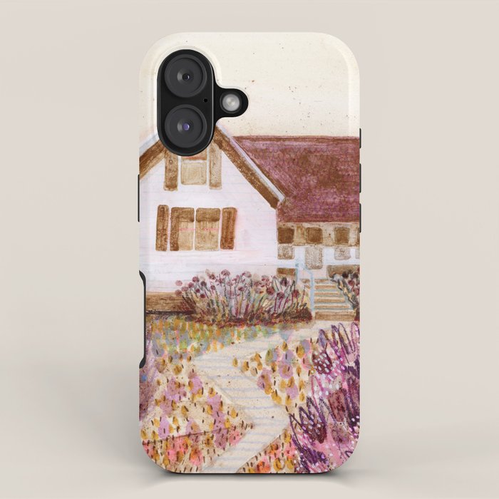 The Old Country Farm in Rustic Brown - Farm House Decor iPhone Case Gallery Image 1