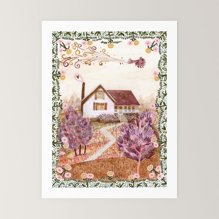 The Old Country Farm in Rustic Brown - Farm House Decor Mini Art Print Gallery Image 6