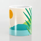 Bali Sunset View in Teal and Orange Coffee Mug Gallery Image 4