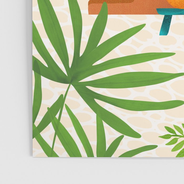 Bali Sunset View in Teal and Orange Poster Gallery Image 3