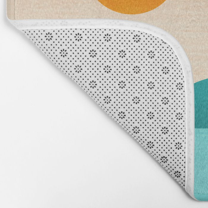 Bali Sunset View in Teal and Orange Bath Mat Gallery Image 2