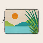 Bali Sunset View in Teal and Orange Laptop Sleeve Gallery Image 1