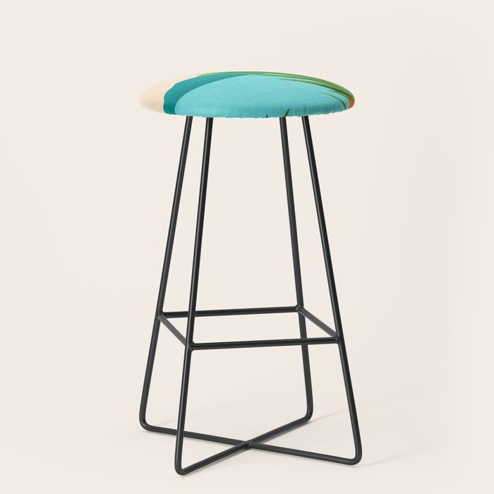 Bali Sunset View in Teal and Orange Stool Gallery Image 1