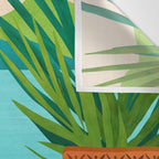 Bali Sunset View in Teal and Orange Wall Tapestry Gallery Image 3