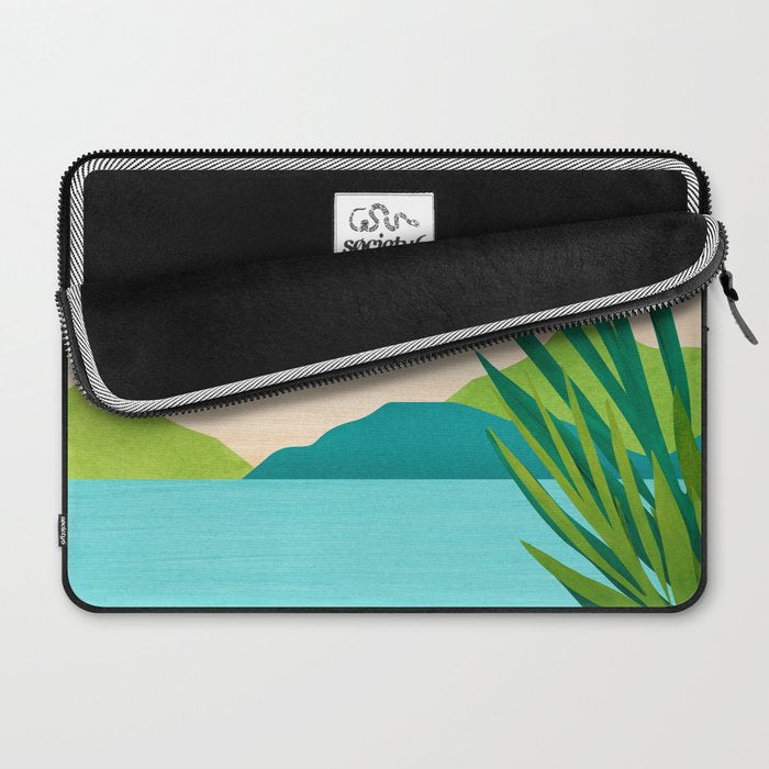 Bali Sunset View in Teal and Orange Laptop Sleeve Gallery Image 2