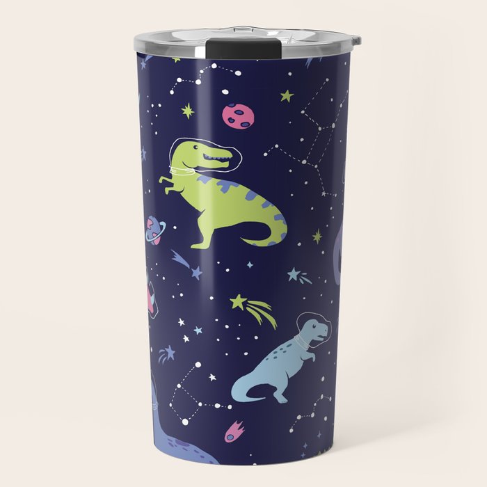 Dinosaurs in Space Travel Mug Gallery Image 1