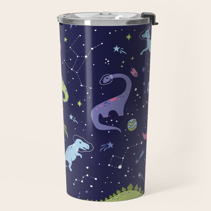 Dinosaurs in Space Travel Mug Gallery Image 2