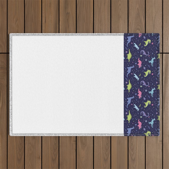 Dinosaurs in Space Outdoor Rug Gallery Image 1