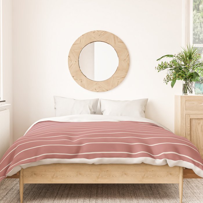 Minimal Arch LII Rose Modern Geometric Lines Duvet Cover Gallery Image 3