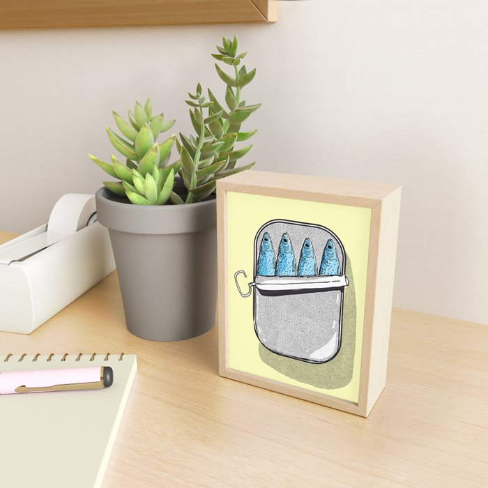 Pilchard fish in a tin Mini Art Print Gallery Image 2