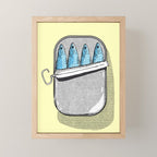 Pilchard fish in a tin Mini Art Print Gallery Image 1