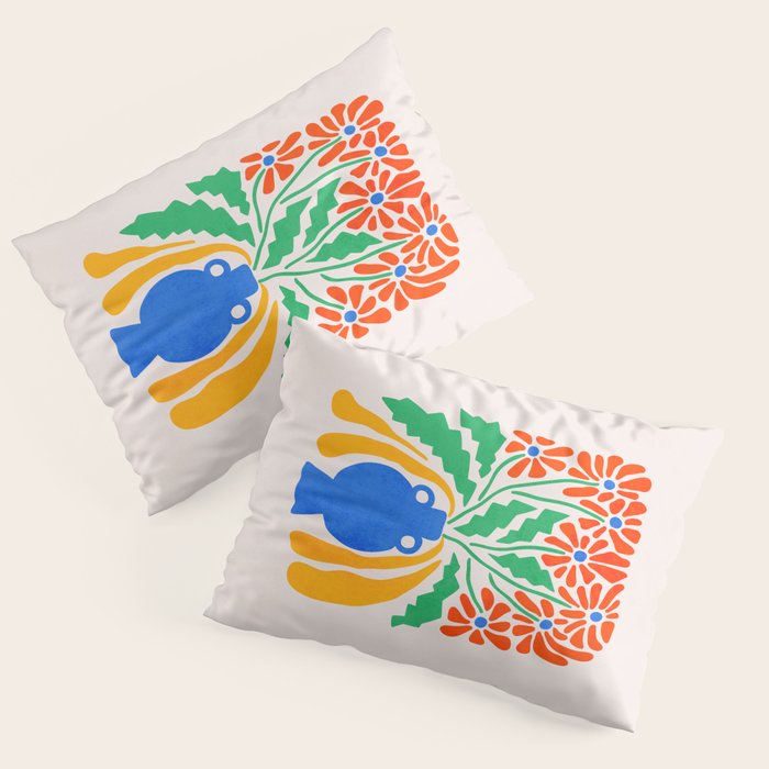 FOLIAGE 001: Hibiscus | Flower Market Pillow Sham Gallery Image 3