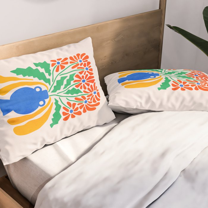 FOLIAGE 001: Hibiscus | Flower Market Pillow Sham Gallery Image 2