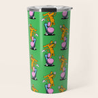 Retro dog cartoon character pattern Travel Mug Gallery Image 1