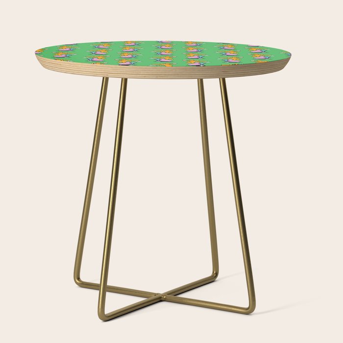 Retro dog cartoon character pattern Side Table Gallery Image 1